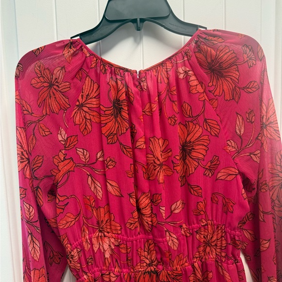 Jessica Simpson Sasha long-sleeve maxi blossoms floral print size small NWOT - Picture 8 of 11